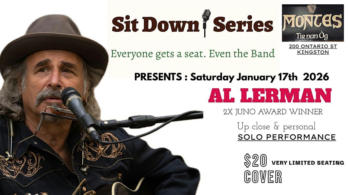SIT DOWN SERIES  presents: AL LERMAN, 17 January | Event in Kingston | AllEvents
