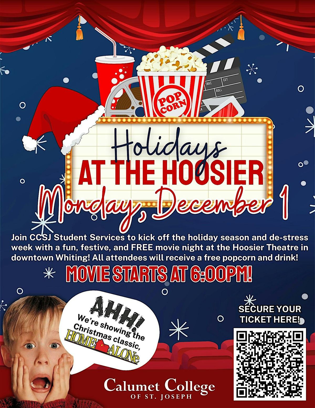 12/1 - CCSJ Holidays at the Hoosier Movie Night!, 1 December | Event in Whiting | AllEvents