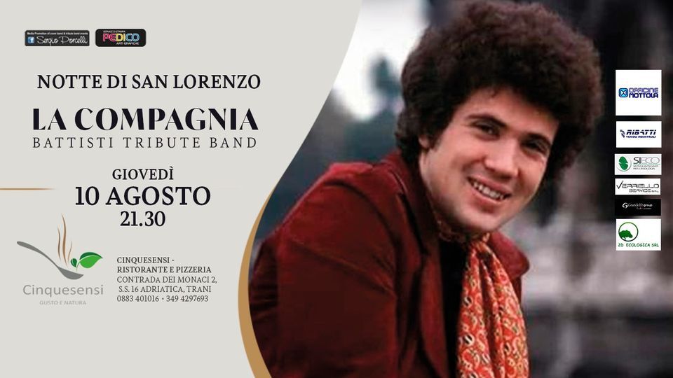 Notte di San Lorenzo - La Compagnia Battisti Tribute Band live a Trani