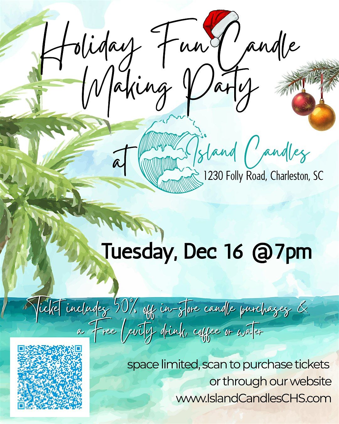 Holiday Fun Candle Making Party, 16 December | Event in Charleston | AllEvents