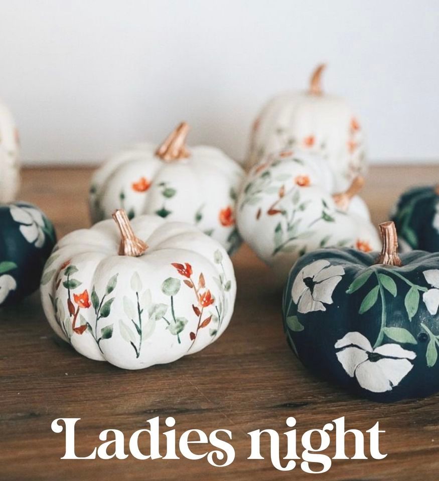 Ladies night pumpkin painting art company lubbock october 19 2023