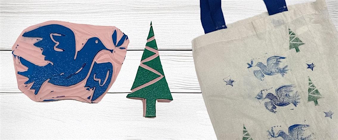 DRAFTS AND CRAFTS:  Holiday Block Print Tote Bag, 16 December | Event in Malden | AllEvents