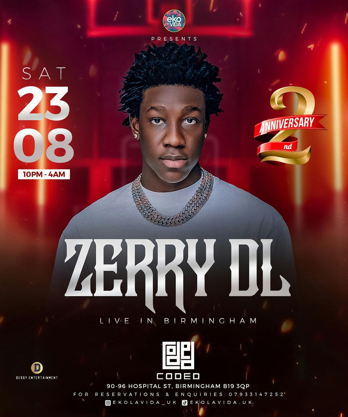 2nd Anniversary - Zerry DL Live in Birmingham, 23 August | Event in Birmingham | AllEvents