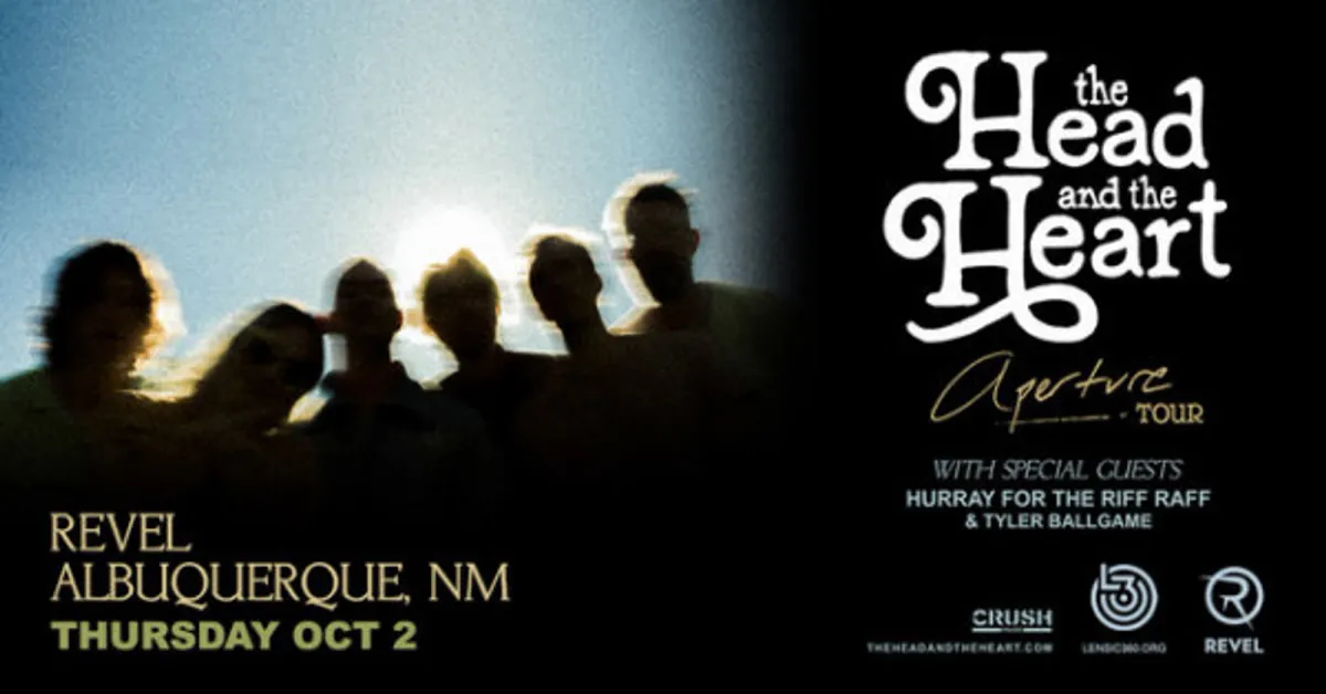 The Head and the Heart with Hurray For The Riff Raff and Tyler Ballgame, 3 October | Event in Albuquerque