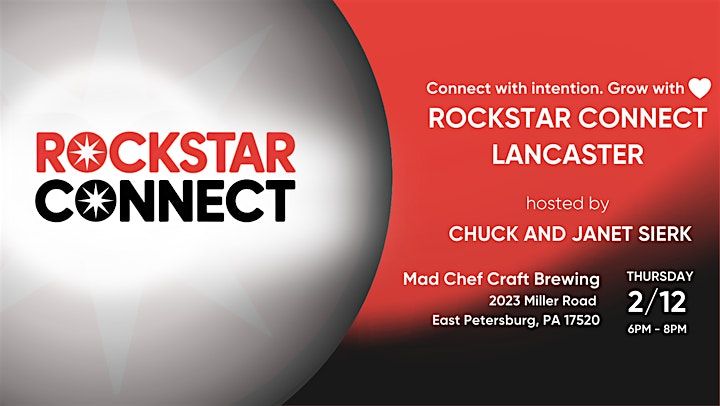 Free Rockstar Connect Lancaster Networking Event (February, Lancaster, PA)