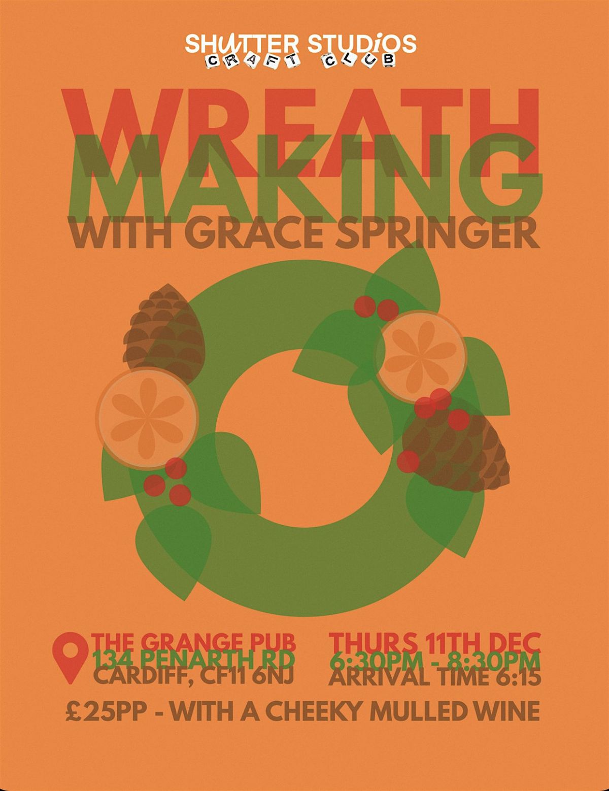 Festive Wreath-Making Workshop, 11 December | Event in Cardiff | AllEvents