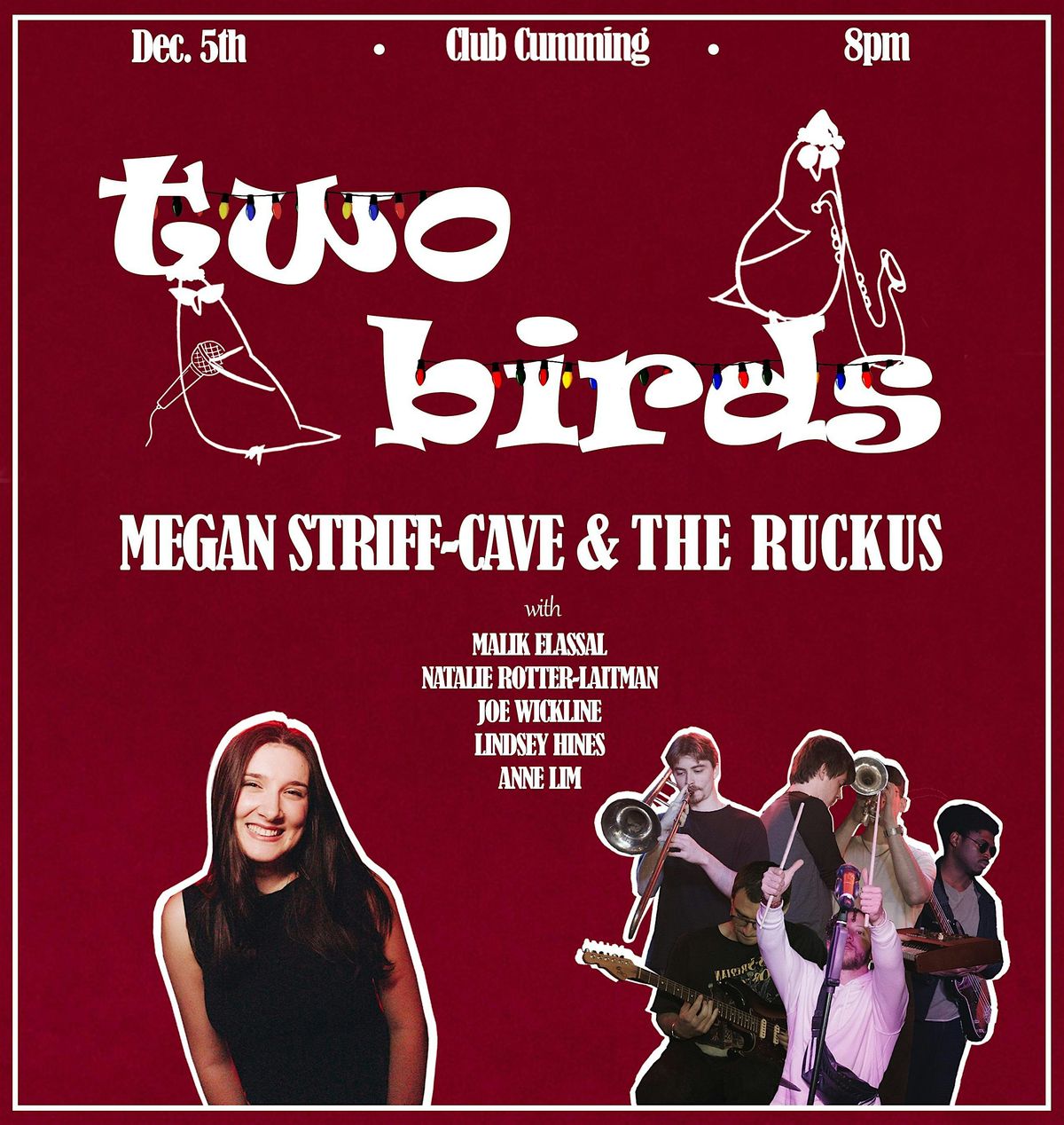 Two Birds with Megan Striff-Cave & The Ruckus, 5 December | Event in New York | AllEvents