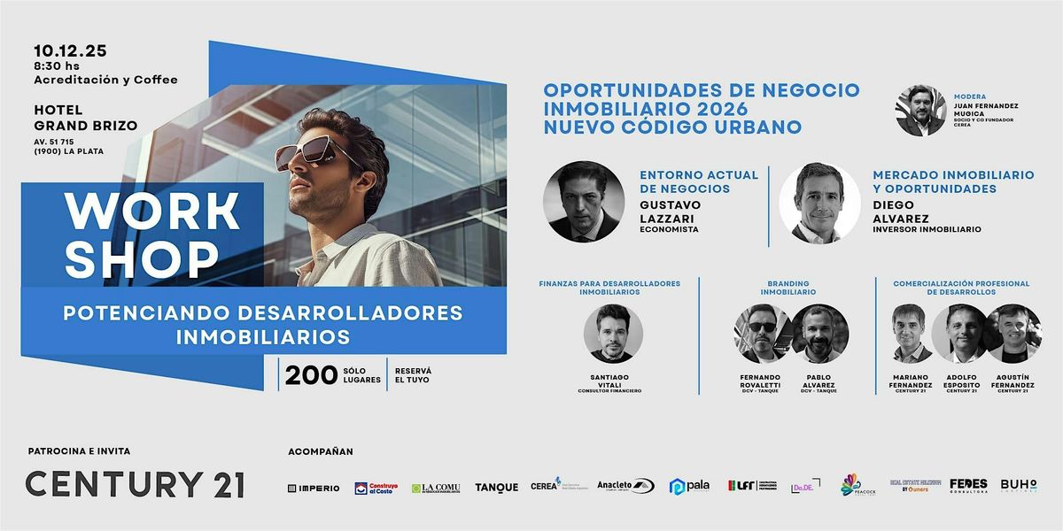 Workshop. Potenciando Desarrolladores Inmobiliarios., 10 December | Event in La Plata | AllEvents