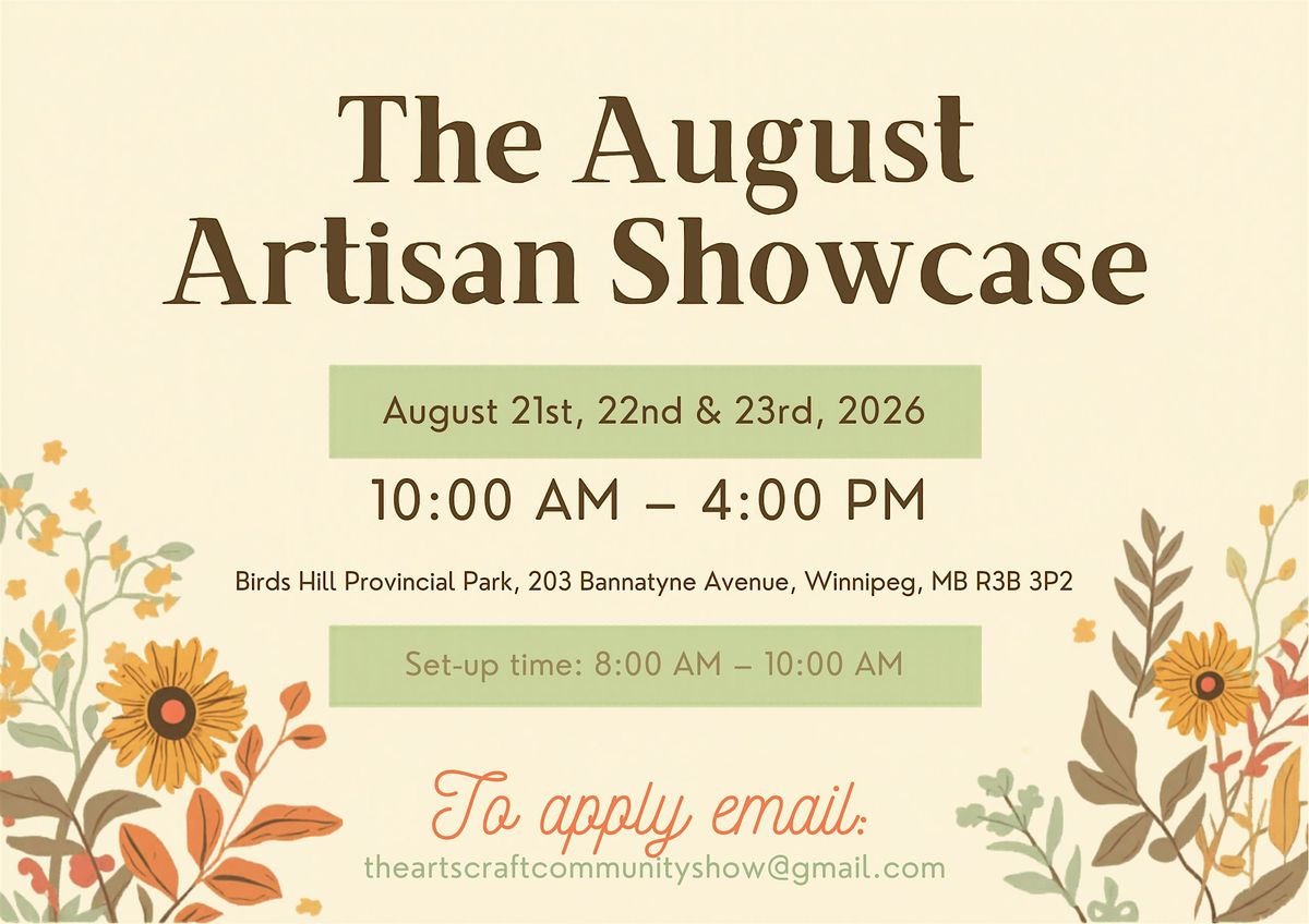 The August Artisan Showcase