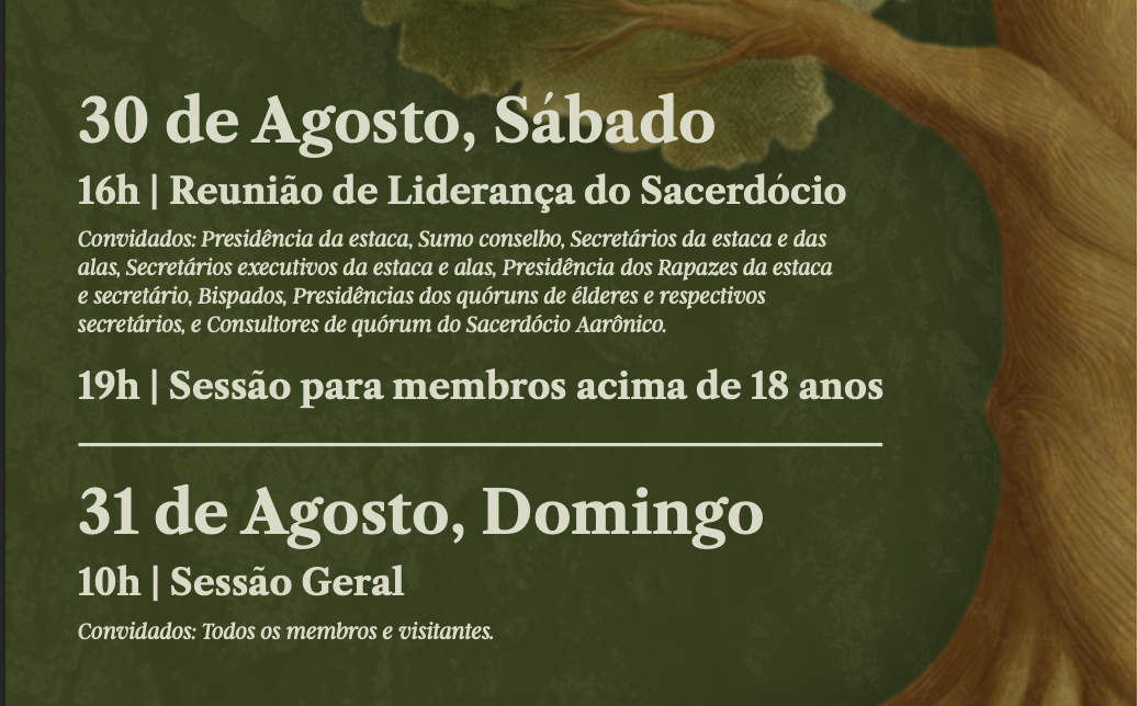 Conferência da Estaca, 31 August | Event in Sao Paulo | AllEvents