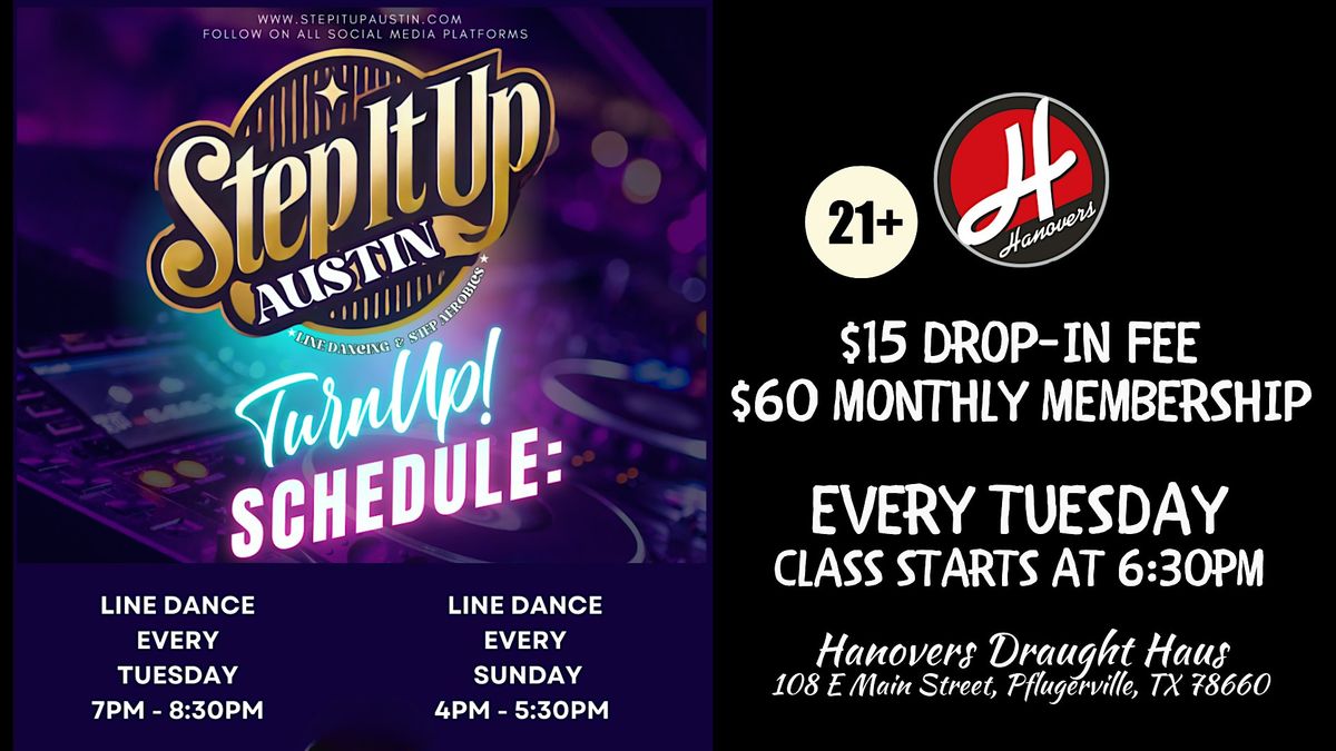 Step It Up ATX:  Line Dance Class at Hanovers Pflugerville, 22 March | Event in Pflugerville | AllEvents