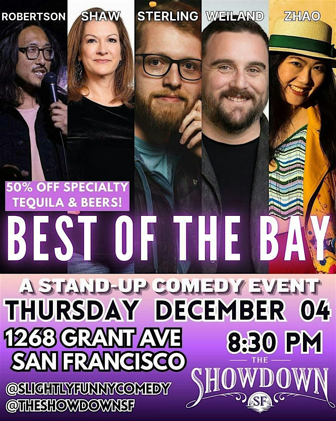 "BEST OF THE BAY" Stand-Up Comedy @ The Showdown (North Beach, SF), 4 December | Event in San Francisco