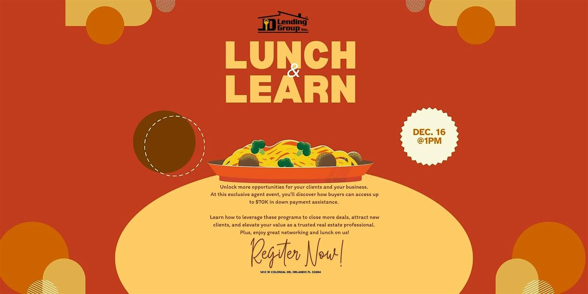 Realtors Lunch & Learn @ JD Lending, 16 December | Event in Orlando | AllEvents