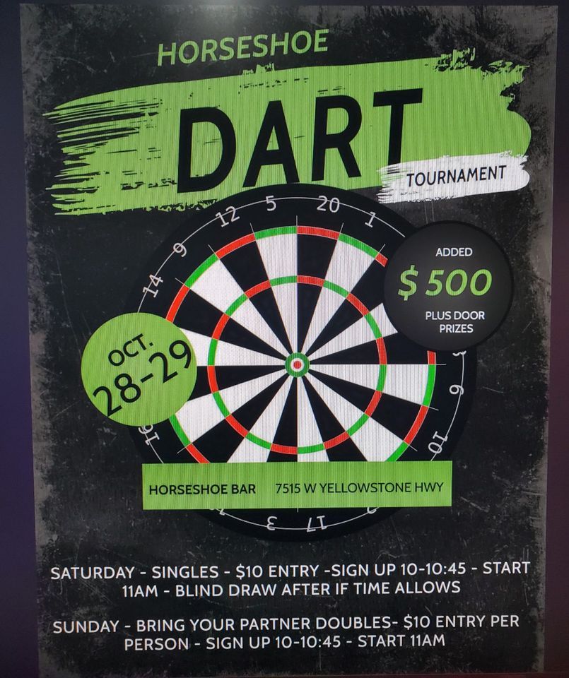 7th Annual Horseshoe Dart Tournament , Horseshoe Bar & Grill, Casper