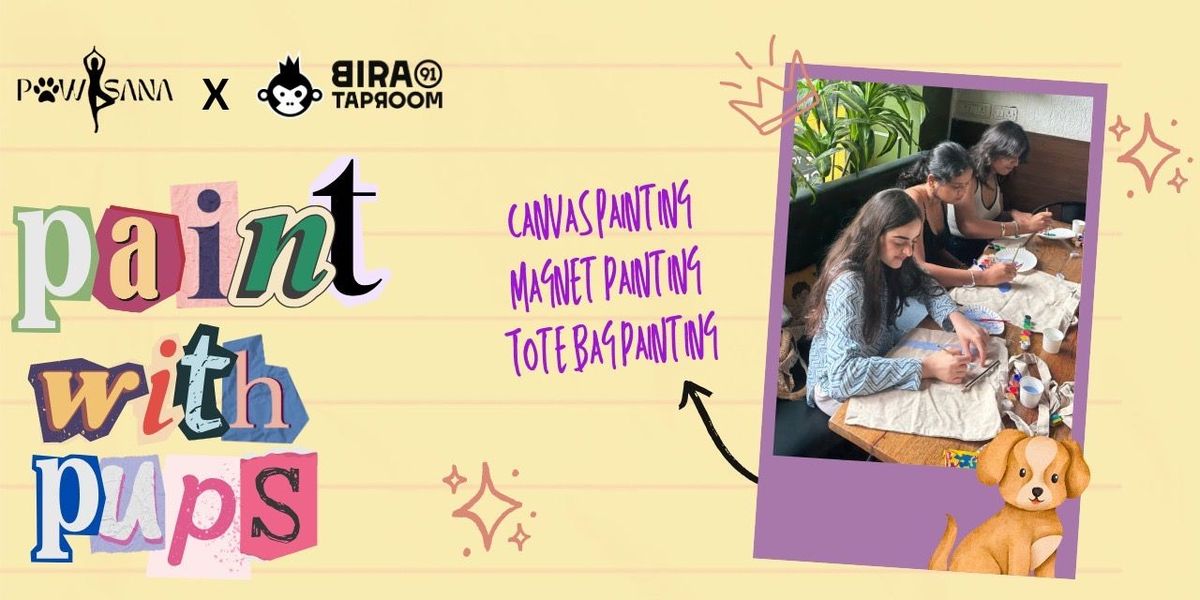 Paint with Puppies by Pawasana, 26 July | Event in Bangalore | AllEvents