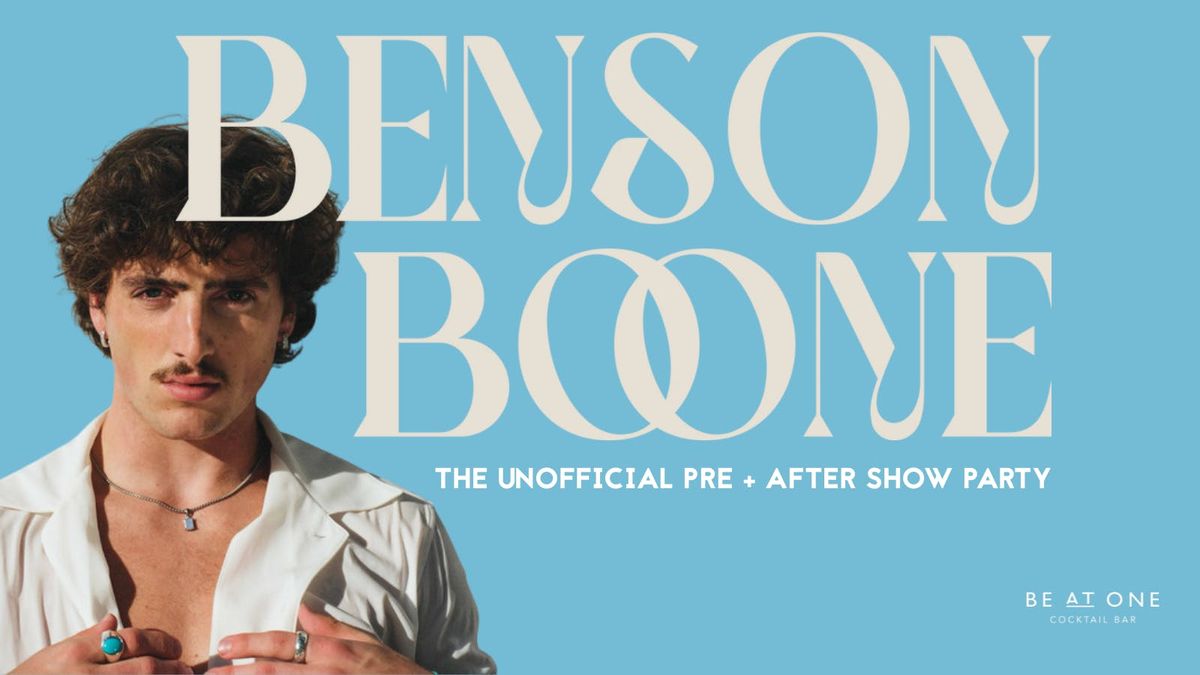 BENSON BOONE - THE UNOFFICIAL PRE + AFTER SHOW PARTY @ BE AT ONE MANCHESTER, 27 October | Event in Manchester