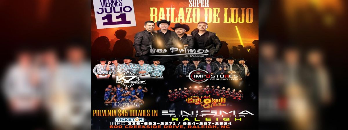 LOS PRIMOS DE DURANGO, LOS IMPOSTORES DE NUEVO LEON & MAS, 11 July | Event in Raleigh | AllEvents