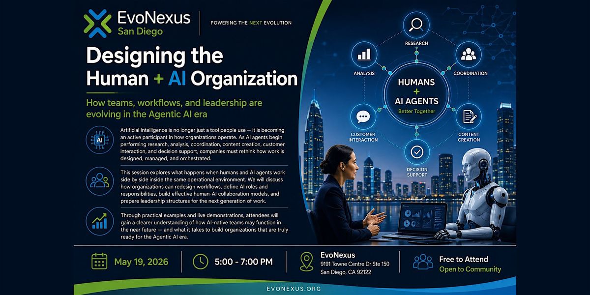 EvoNexus Presents: Designing the Human + AI Organization, 9191 Towne ...