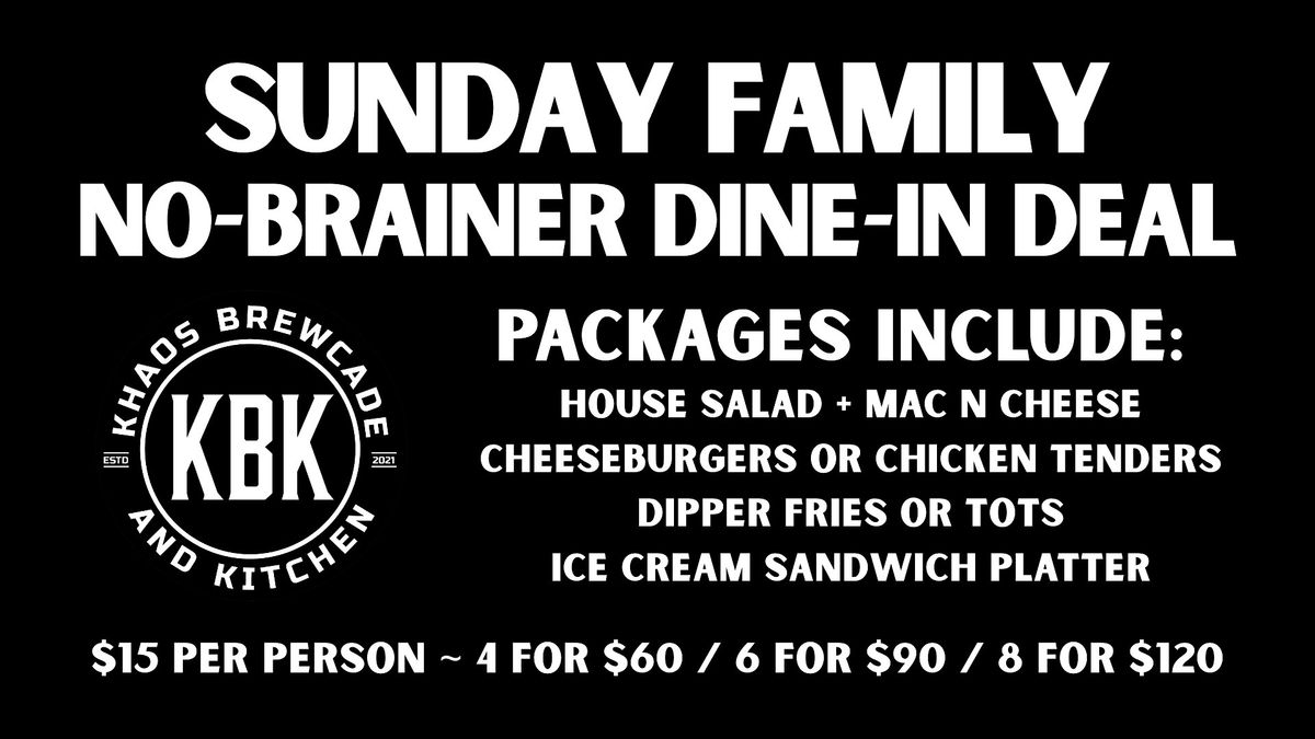 Sunday Family Funday - No-Brainer Dine-In Deal, 30 November | Event in Plainfield | AllEvents