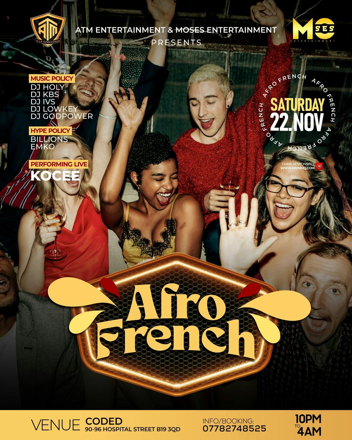 AfroFrench Night x Kocee , 22 November | Event in Birmingham | AllEvents