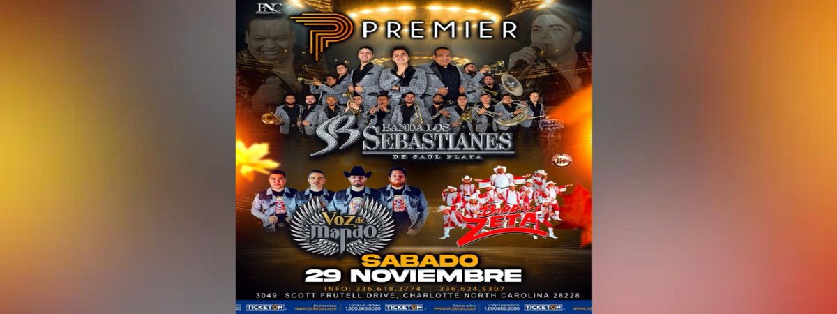 BANDA LOS SEBASTIANES DE SAUL PLATA, VOZ DE MANDO & MAS, 29 November | Event in Charlotte | AllEvents