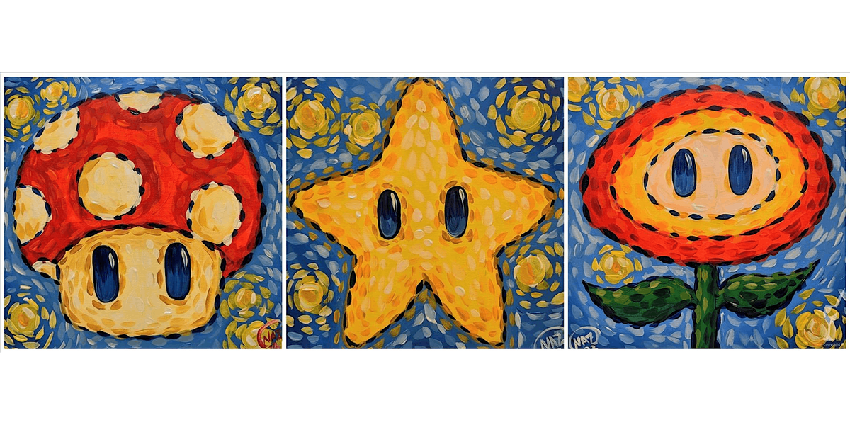 Blacklight Starry Van Gogh - Paint and Sip in New Braunfels | Classpop!™, 17 January | Event in New Braunfels