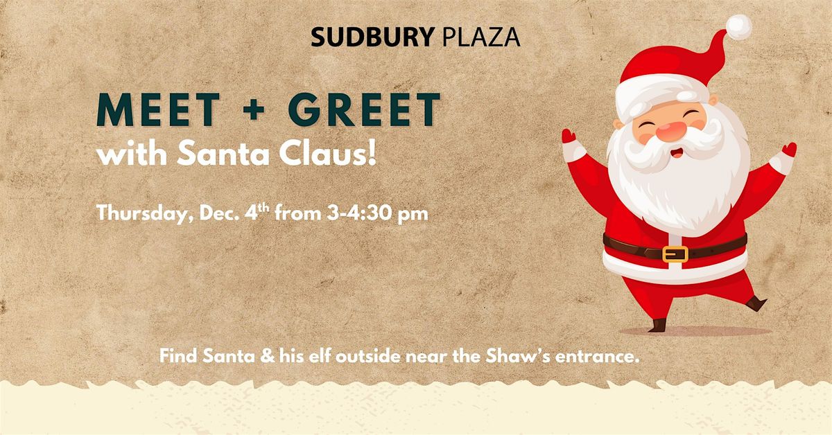 Meet + Greet with Santa!, 4 December | Event in Sudbury | AllEvents