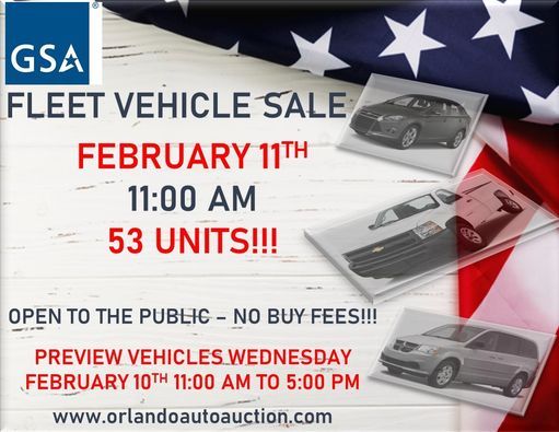 Gsa Fleet Vehicle Sale Orlando Auto Auction March 11 2021 Allevents In Gsa Auto Auctions Calendar
