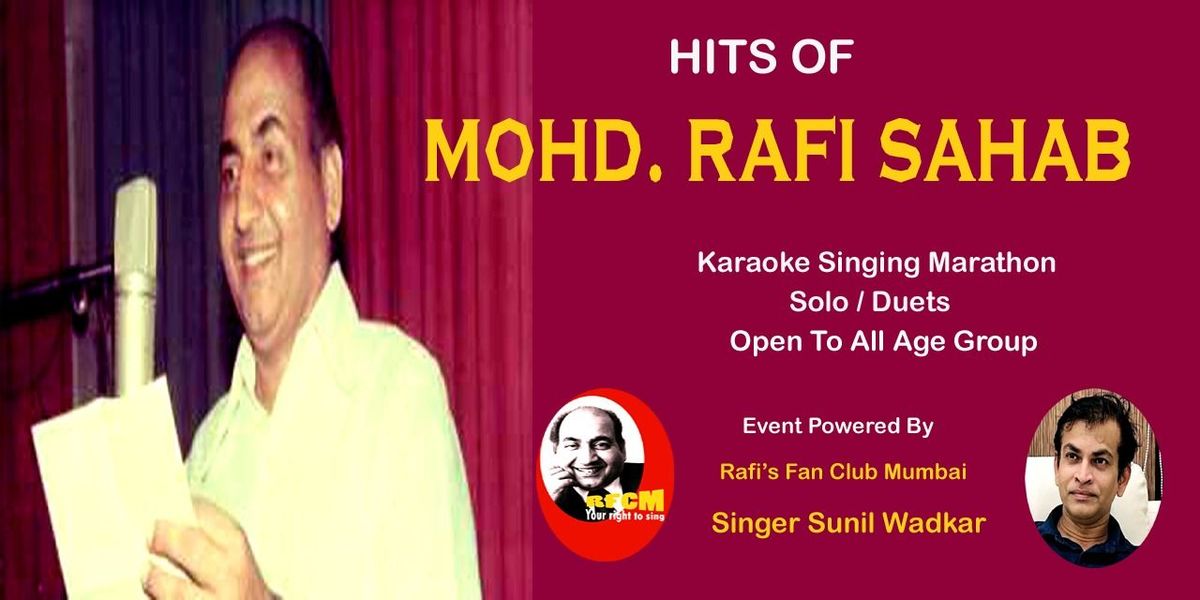 Hits of Mohd.Rafi Sahab, 27 July | Event in Mumbai | AllEvents