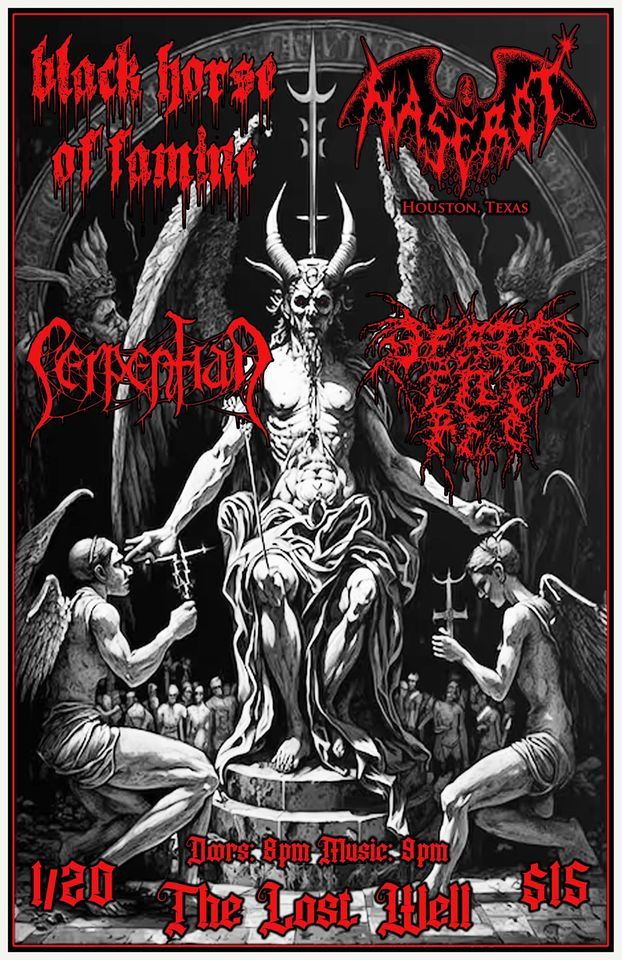 Haserot returns to Austin! w/ Black Horse of Famine, Serpentian & Death ...