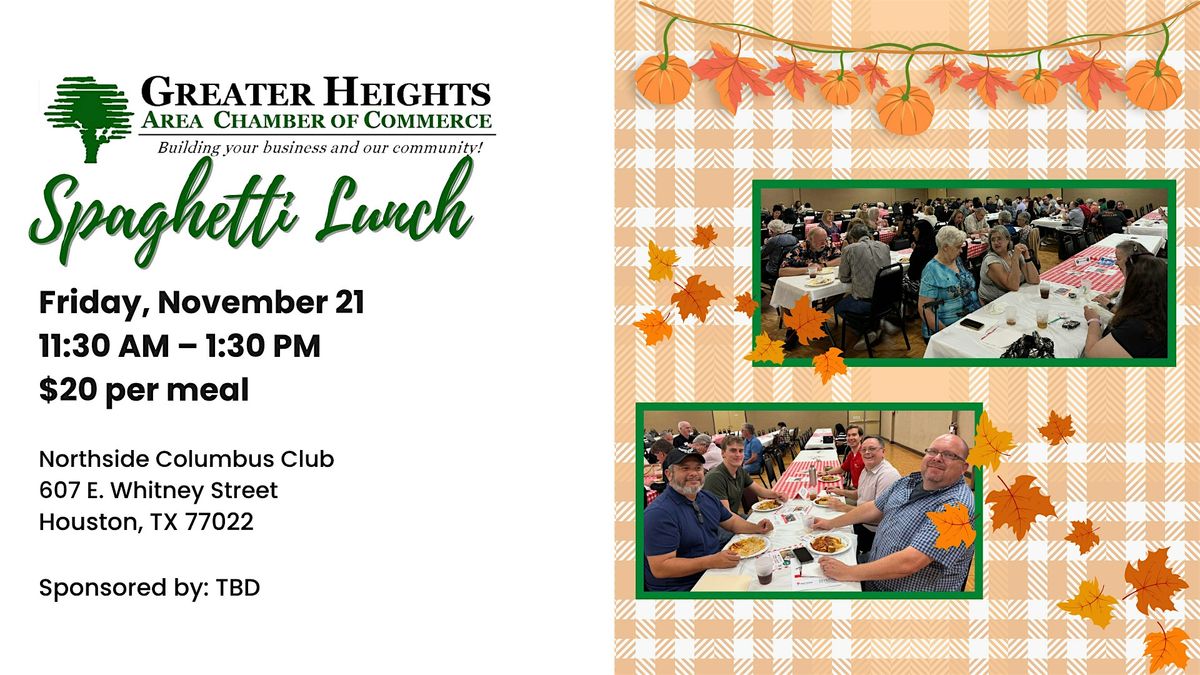 Spaghetti Lunch | Event in Houston | AllEvents