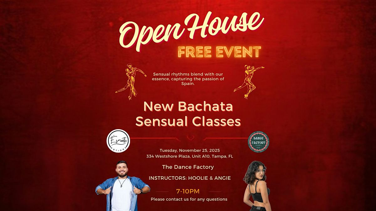 OPEN HOUSE: Bachata Sensual Classes w/Julio & Angie! | Event in Tampa | AllEvents
