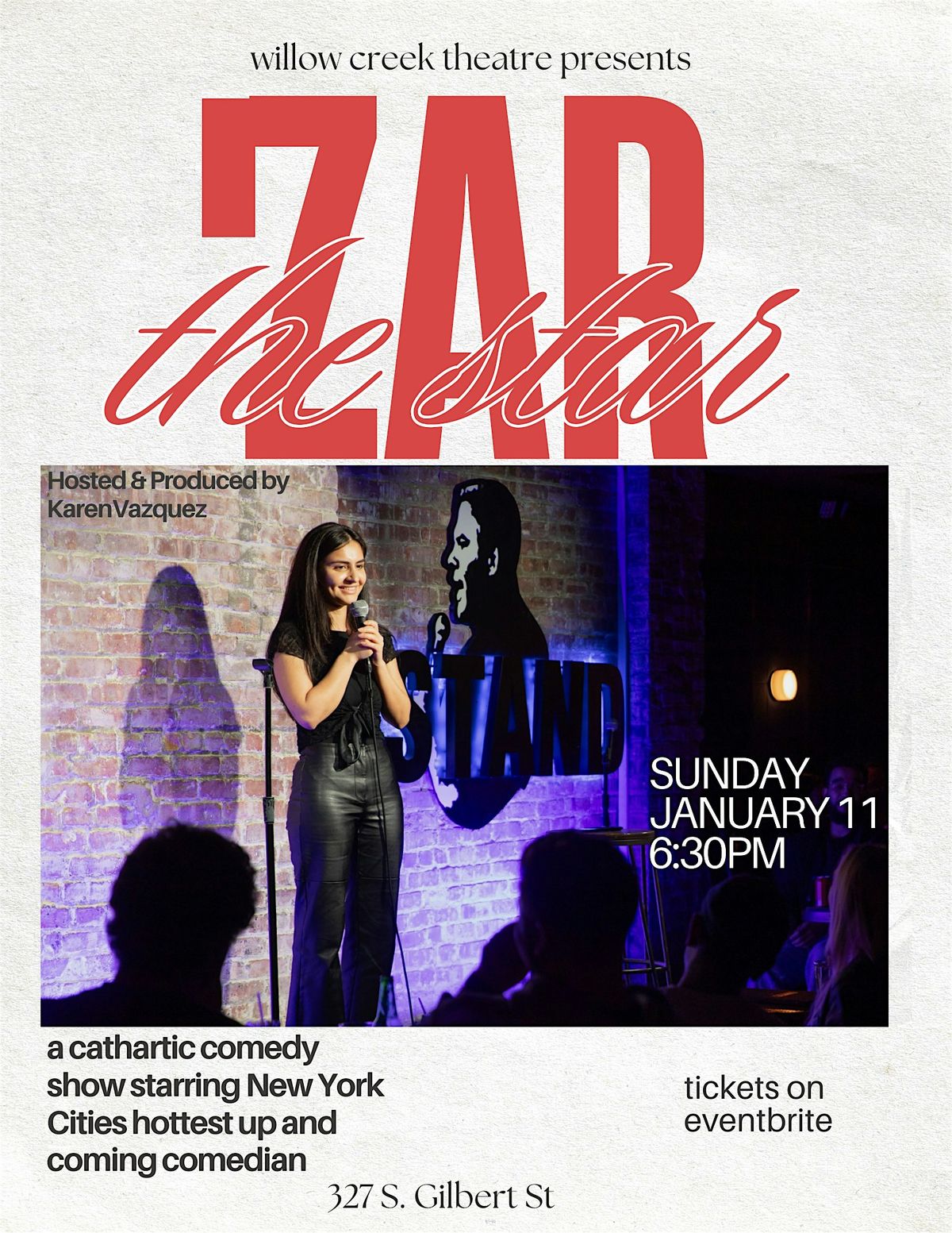 Zar The Star: A Stand-Up Comedy Performance, 11 January | Event in Iowa City | AllEvents