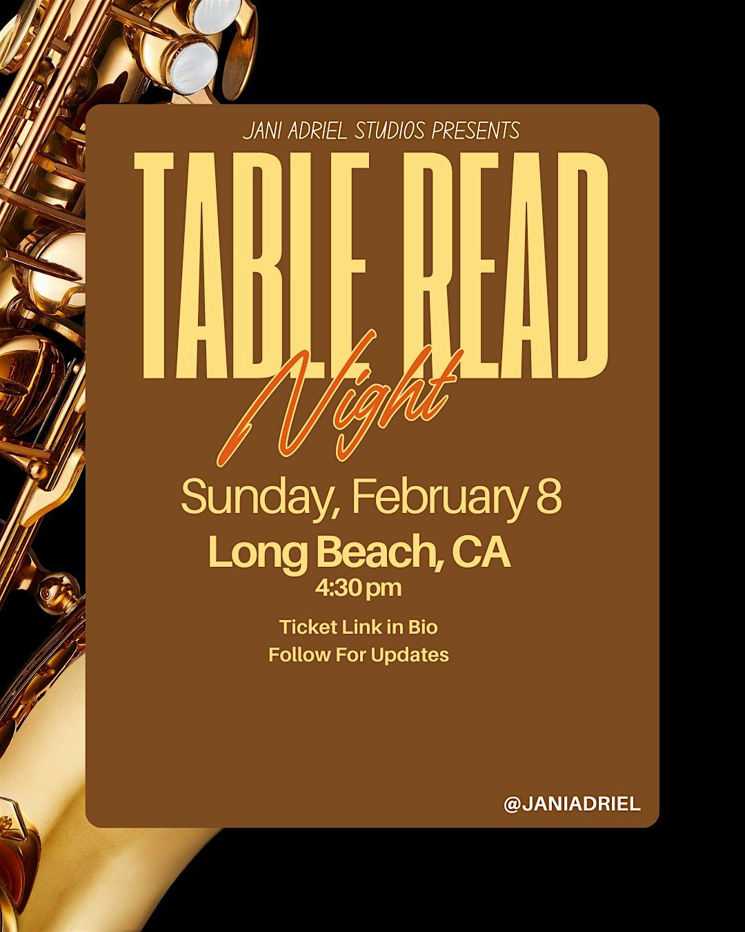 TABLE READ NIGHT, 8 February | Event in Long Beach | AllEvents