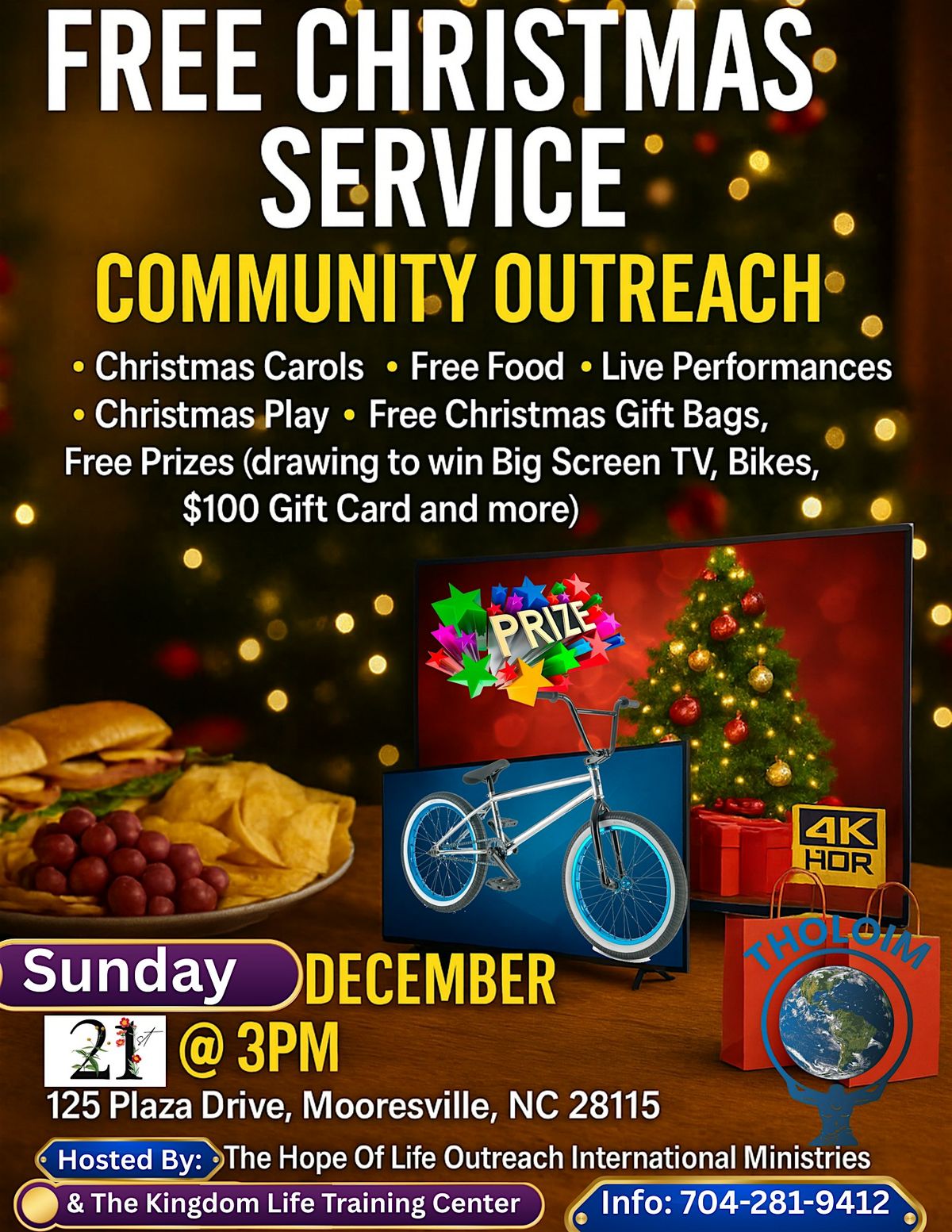 Joyful Christmas Service & Free Gift Blessing Giveaway, 21 December | Event in Mooresville | AllEvents