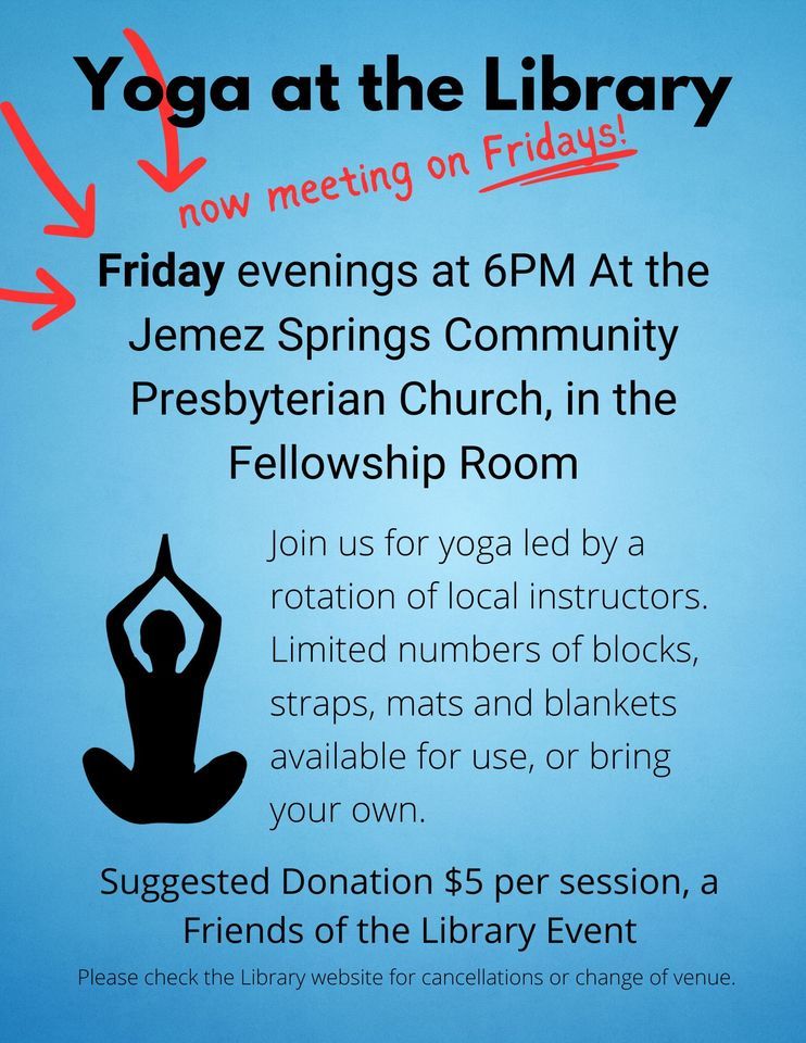 Yoga at the Library, Jemez Springs Community Presbyterian Church, January 5 2024 AllEvents.in
