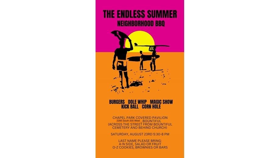 Endless Summer Neighborhood BBQ, 23 August | Event in Bountiful | AllEvents