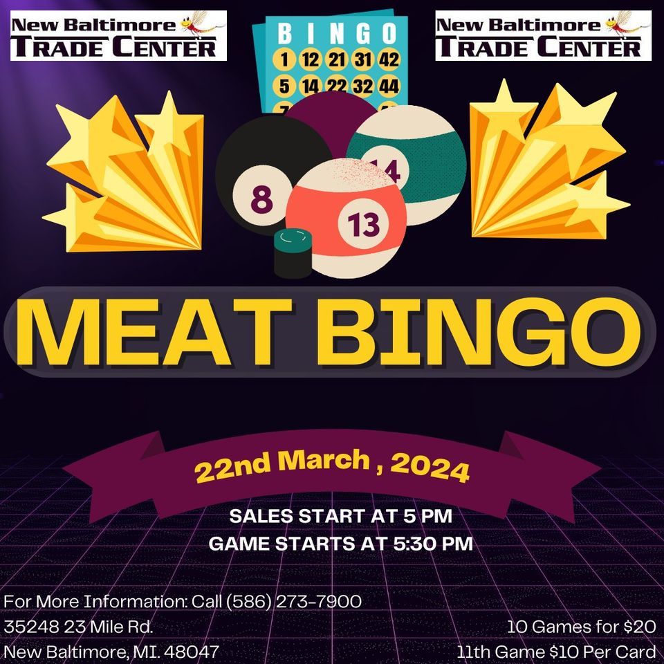 Meat Bingo, New Baltimore Trade Center, March 22 2024 AllEvents.in