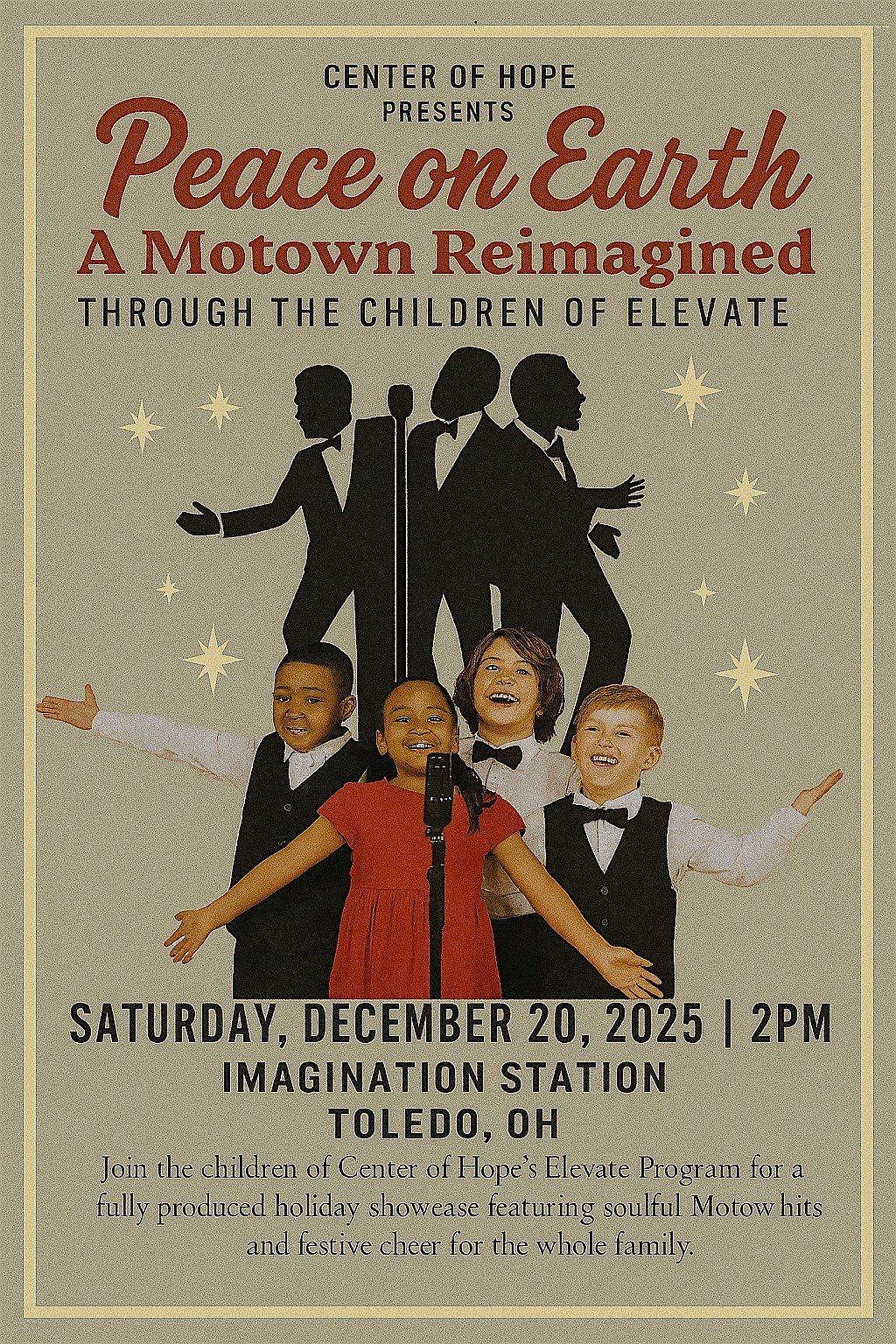 Peace on Earth: Motown Edition — A Center of Hope Youth Showcase, 20 December | Event in Toledo | AllEvents