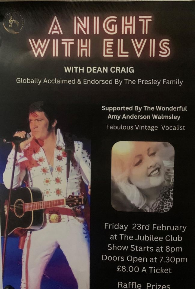 A night with Elvis & Amy ?, Jubilee Social Club, Morecambe, 23 February