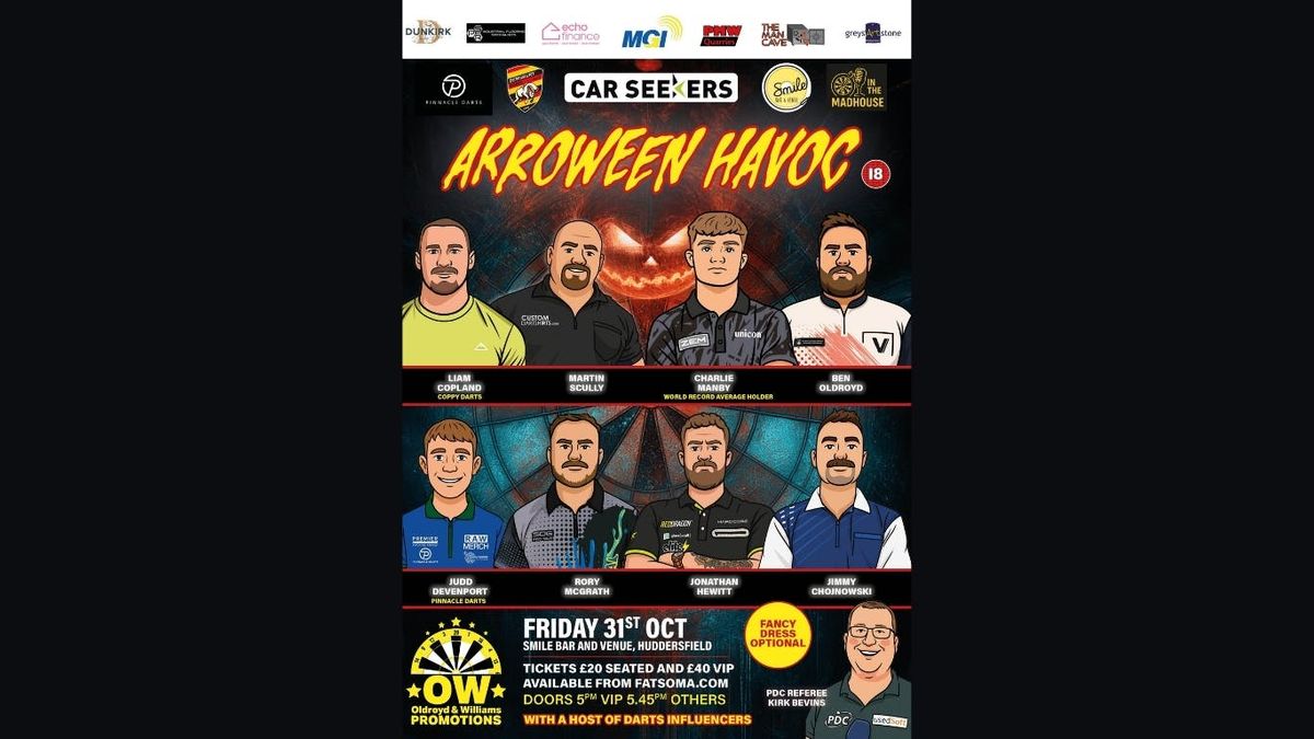 🎯 OW PROMOTIONS PRESENTS: ARROWEEN HAVOC - DARTS EVENT 🎯, 31 October | Event in Huddersfield | AllEvents
