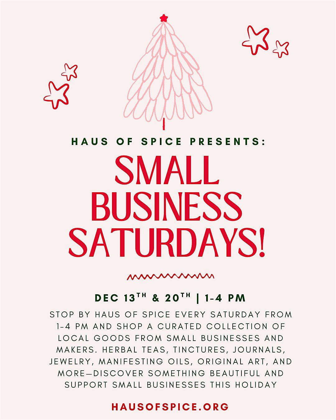 Small Business Saturdays!, 13 December | Event in Spring | AllEvents