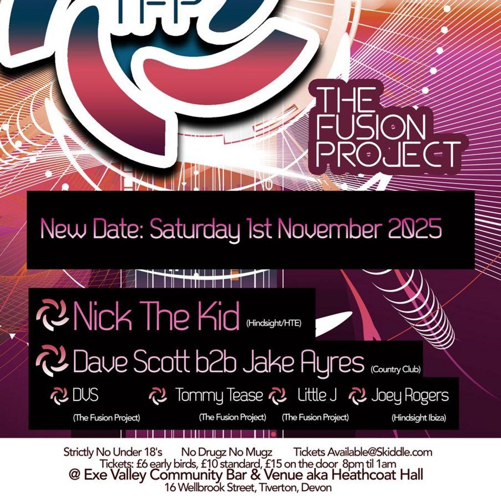 The Fusion Project @ Exe Valley Community and Sports Bar, 1 November | Event in Tiverton | AllEvents