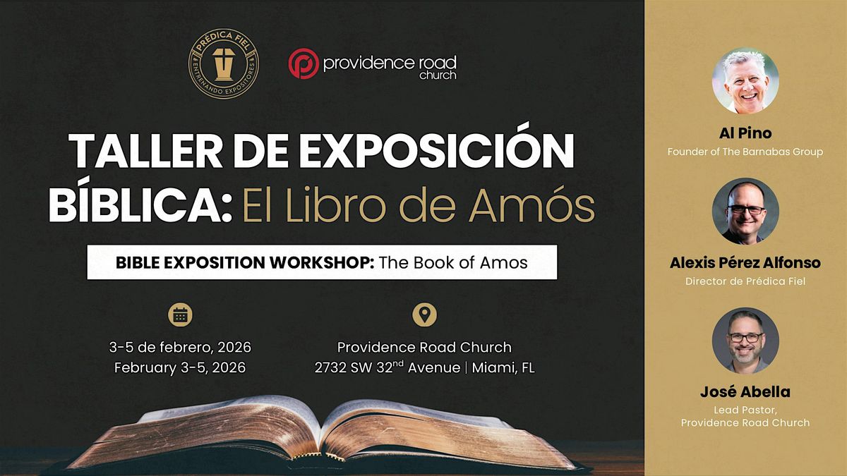 Taller en Exposición Bíblica / Workshop on Biblical Exposition, 3 February | Event in Miami | AllEvents