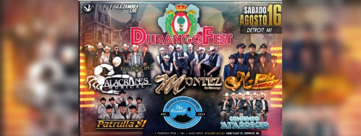 DURANGO FEST EN DETROIT, 16 August | Event in Detroit | AllEvents