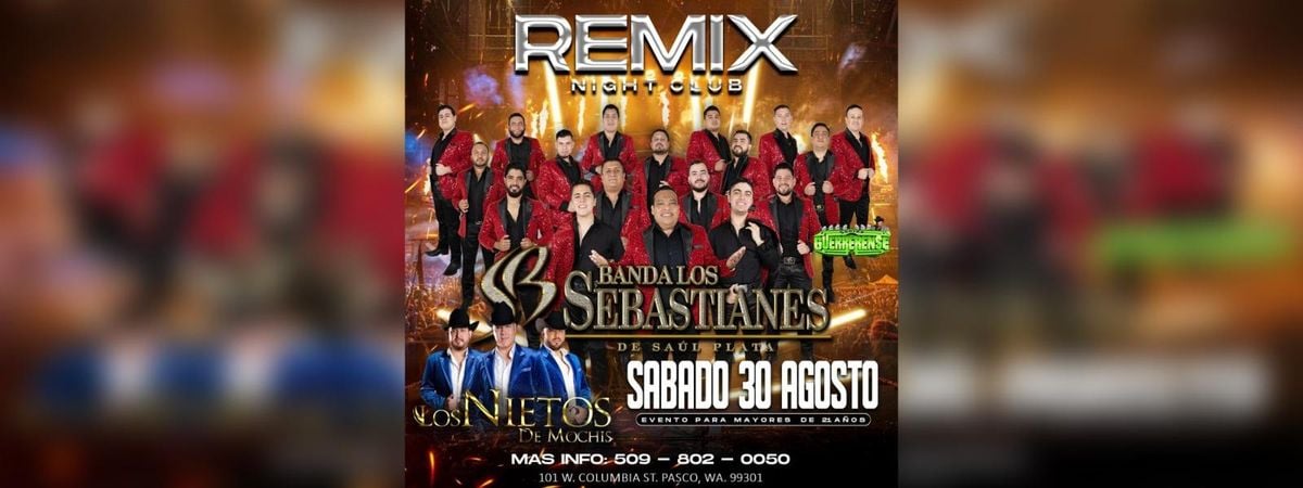 BANDA LOS SEBASTIANES, LOS NIETOS DE MOCHIS Y MAS, 30 August | Event in Pasco | AllEvents
