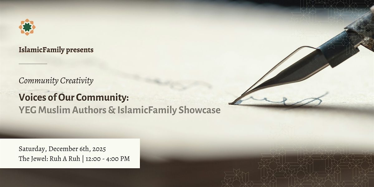 Voices of Our Community: YEG Muslim Authors & IslamicFamily Showcase, 6 December | Event in Edmonton | AllEvents