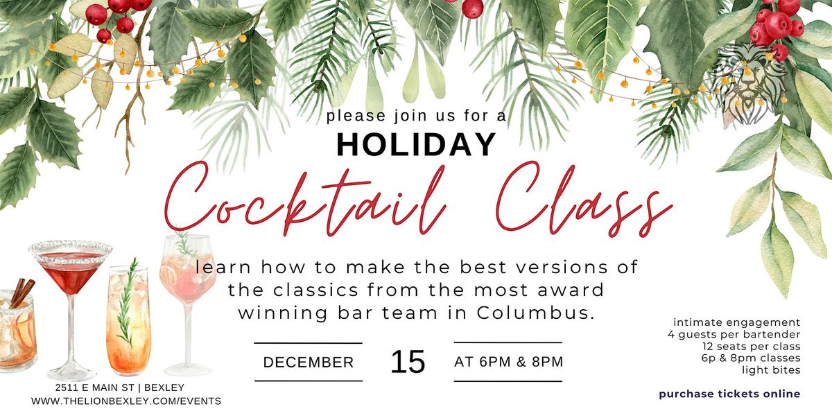 The Holiday Cocktail Class at The Lion, 15 December | Event in Bexley | AllEvents