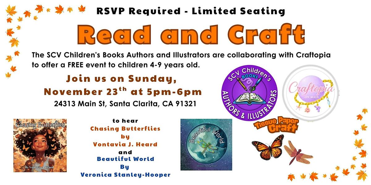 Giving Thanks SCVCBAI Group Authors Read and Craft at Craftopia Nov 23 | Event in Santa Clarita | AllEvents