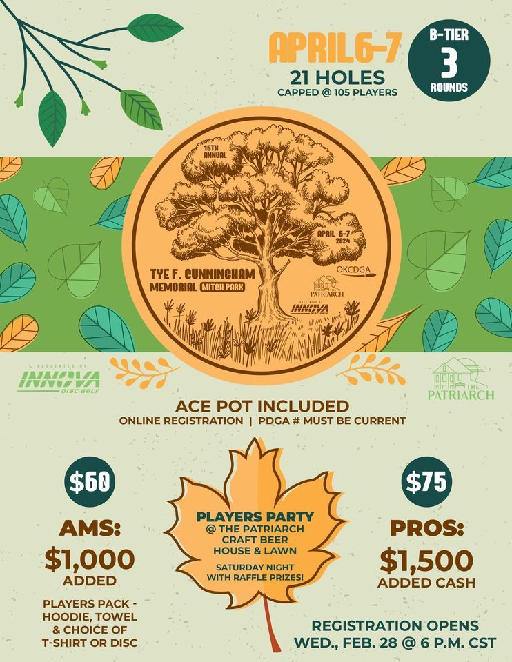 16th Annual Tye F. Cunningham Driven By Innova, Tye Cunningham Disc